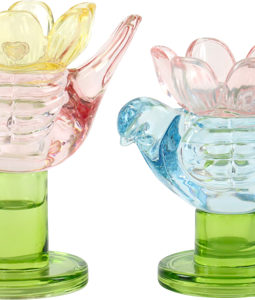 6417 LEUCHTER BLOOMING BIRDS S/2